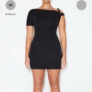 KHY SUEDED STRETCH TWIST MINI DRESS